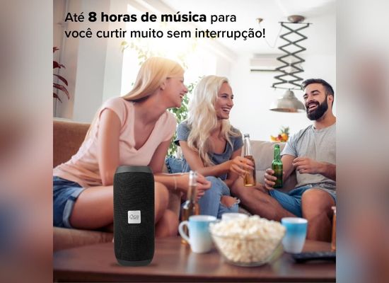 I2GO, Caixa De Som Bluetooth Essential Sound Go, 10W RMS, Resistente à Água, Preto