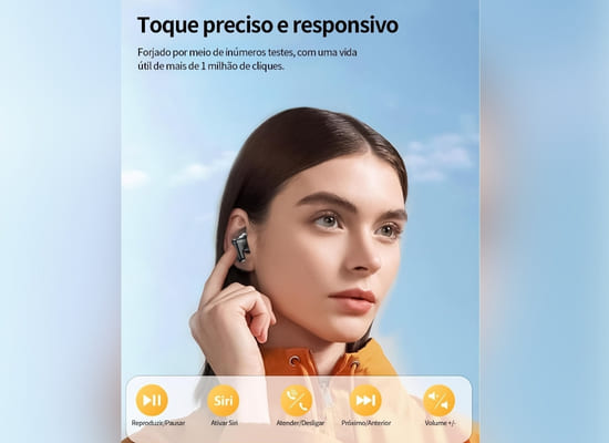 Fones de Ouvido Esportivos IPX5 À Prova D'Água