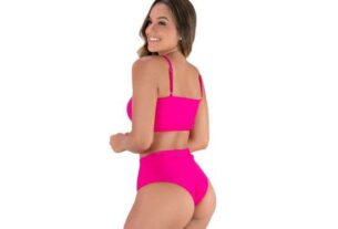 Biquini MVB Modas Top Faixa Hot Pants Cintura Alta