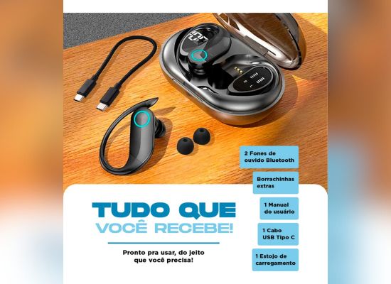 Fone De Ouvido Bluetooth Sem Fio Tws Esportivo Compatível Com iPhone Samsung Xiaomi Lenovo Motorola Xt80 Lp75 Celular Android Ios Academia Caminhada Tipo Gancho Casenn _ MercadoLivre
